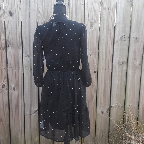 NWT Old Navy Black/White Star Sheer Dress - XS - Picture 6 of 7